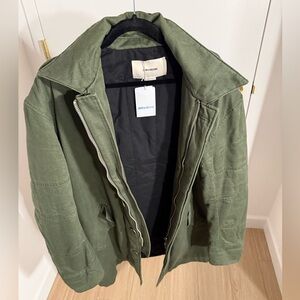 Zadig & Voltaire Keith Cotton Oversize Coat Kaki Clair Green size M (fits large)